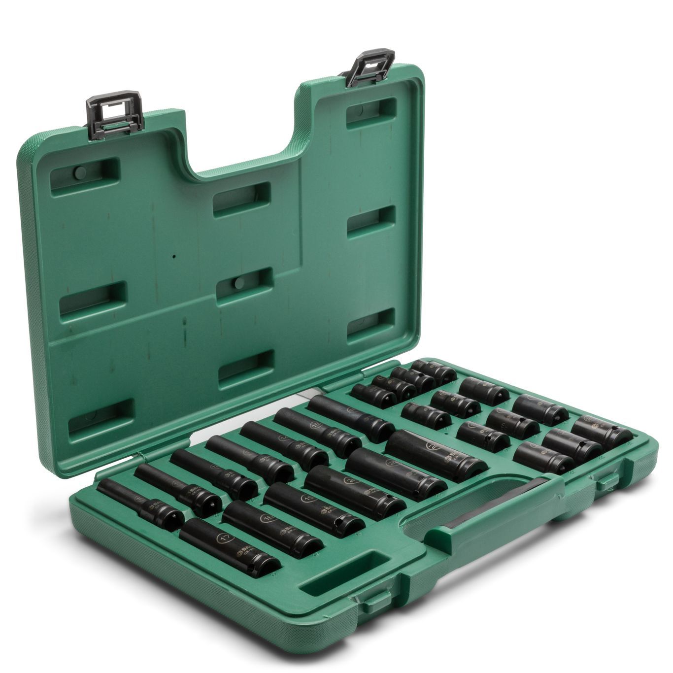ST34399T SATA 26Pc. 1/2" Drive 6 Point Metric Standard & Deep Thin Wall Impact Socket Set