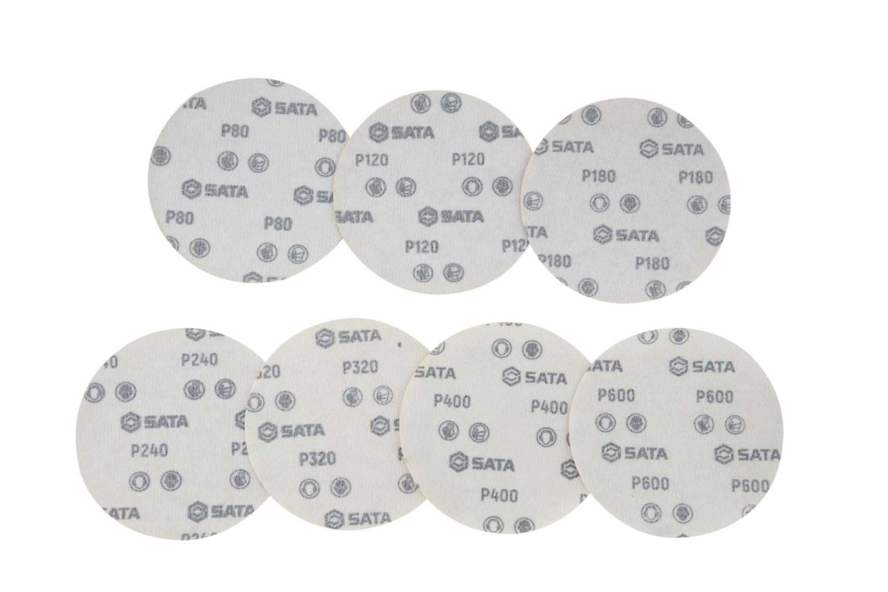 55604 SATA self-adhesive discs Φ125×P120,no hole