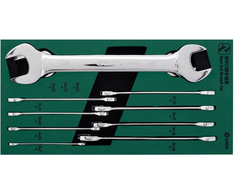 09904 SATA  11Pc. Open End Wrench Set