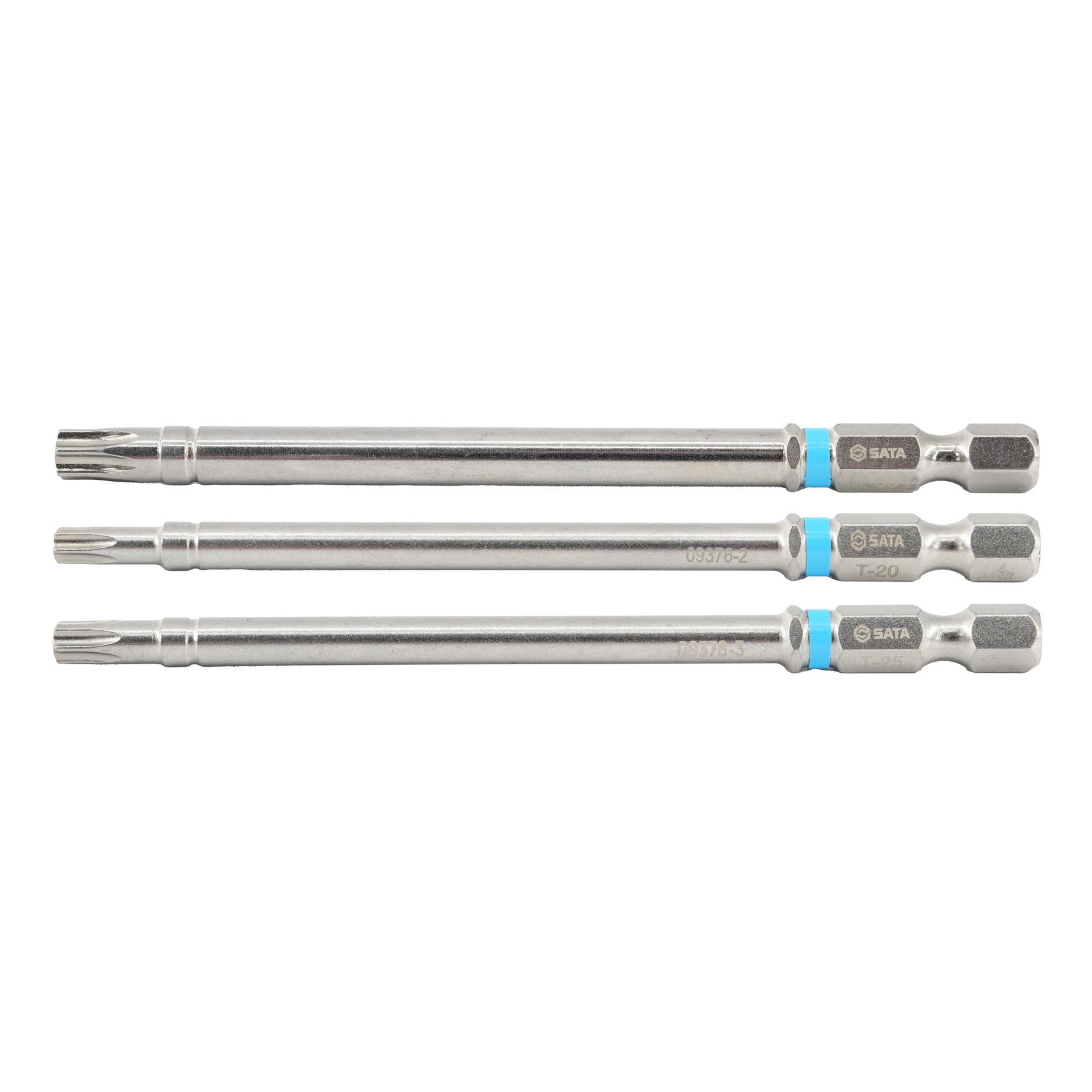 59047 SATA 3Pc. 1/4" Hex Shank Bits, 100mm Length, Torx® T20,T25,T30