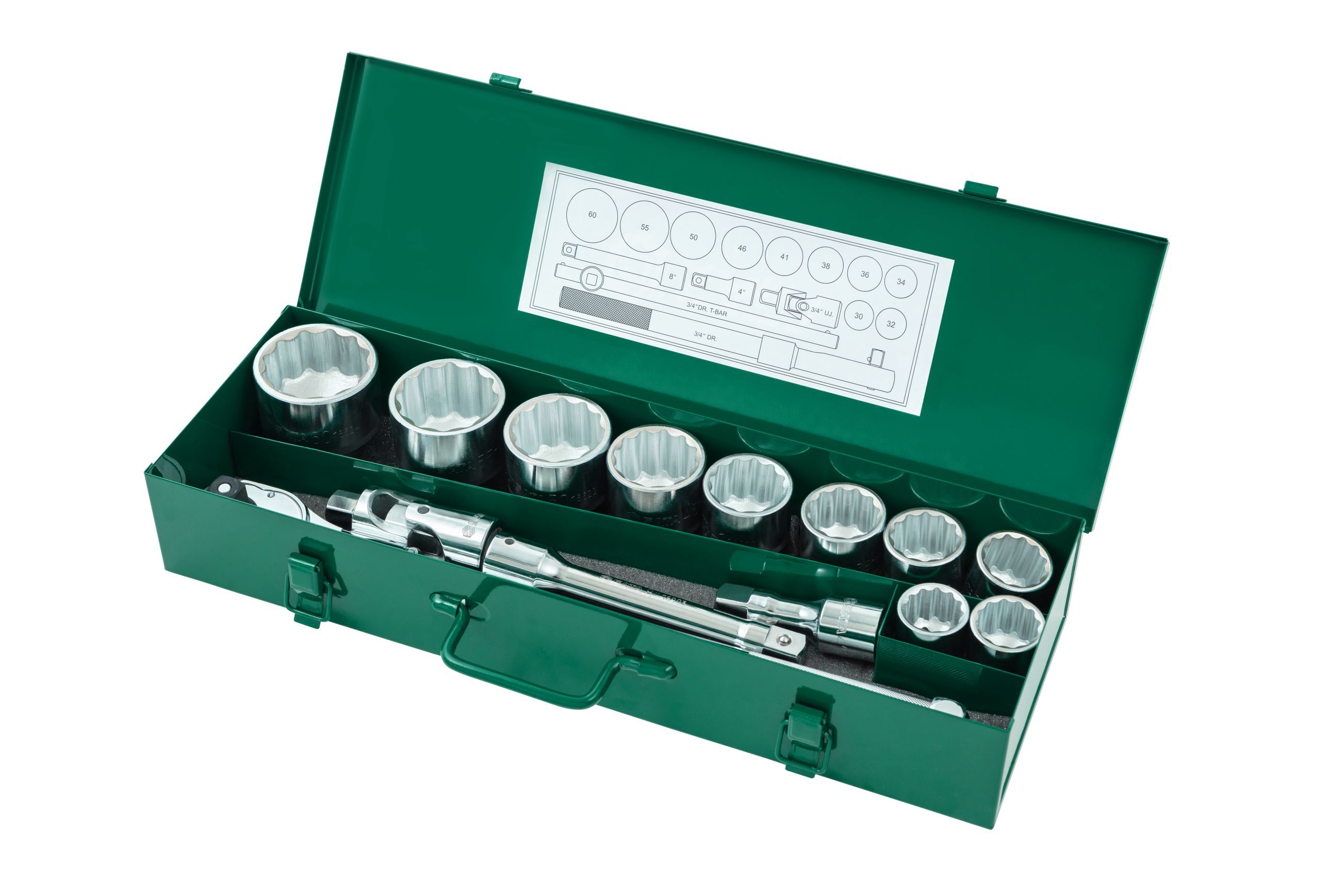 09015 SATA 15Pc. 3/4" Dr. 12pt. Socket Set