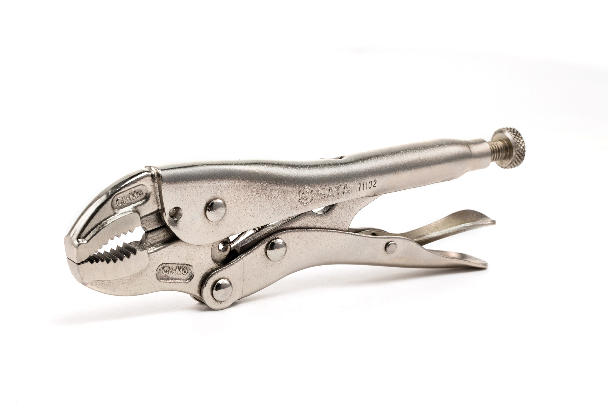 71102 SATA Locking Pliers 7'', Curved Jaw
