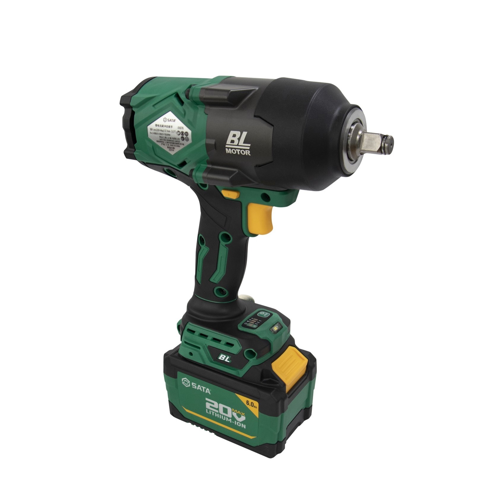 151076U SATA 20V Li-Ion Brushless Impact Wrench 1100N·m (6.0Ah*2)