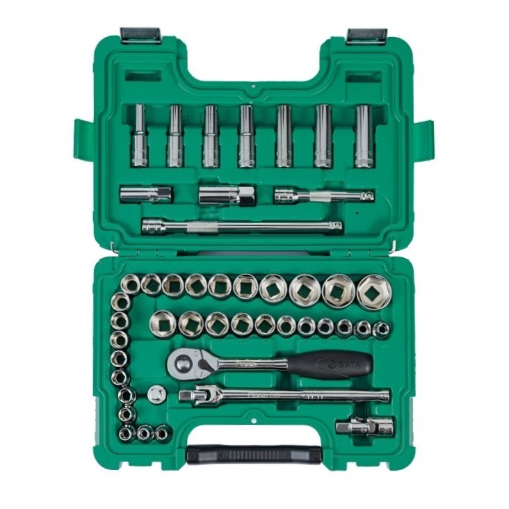 09006 SATA 46Pc. 1/2" Dr. Socket Set, Metric&S.A.E.