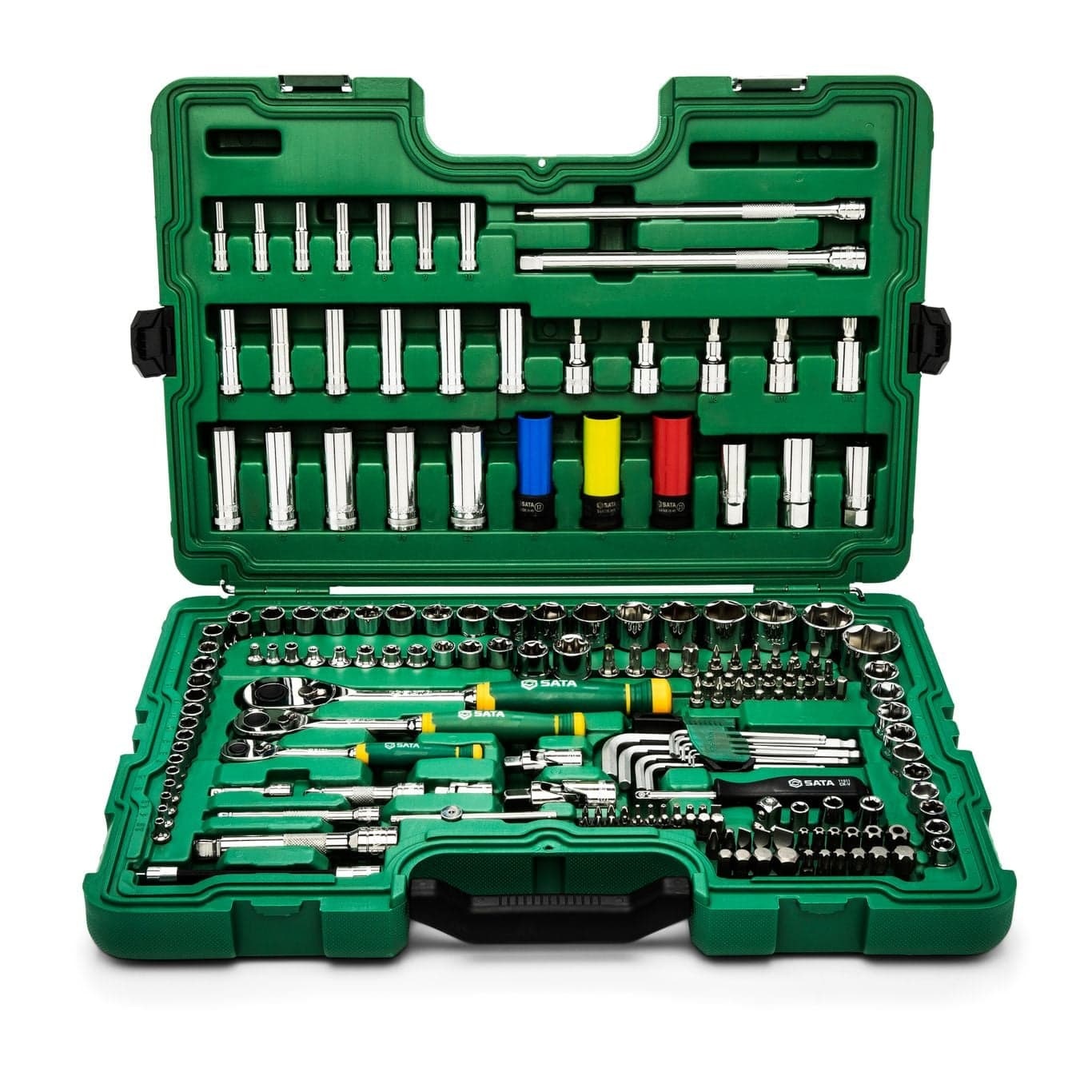 ST09546G SATA  180 Pc. 1/4”, 3/8”, 1/2” Metric Ratchet & Socket Set