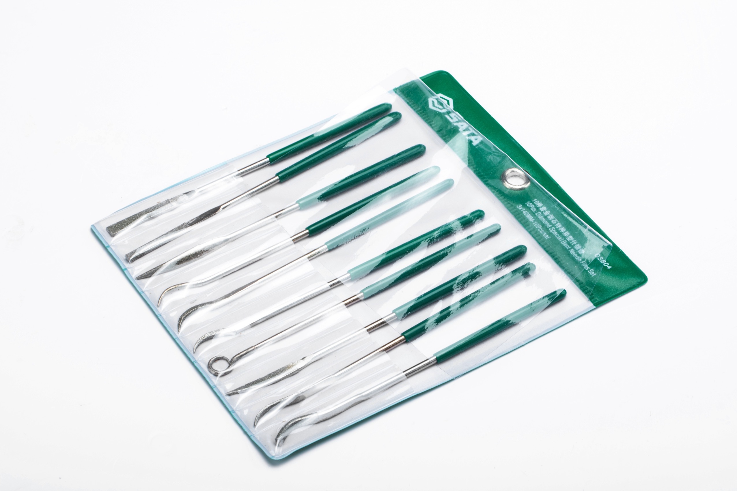 03804 SATA 10Pc. Diamond Assorted Special Needle File Set 3x140MM
