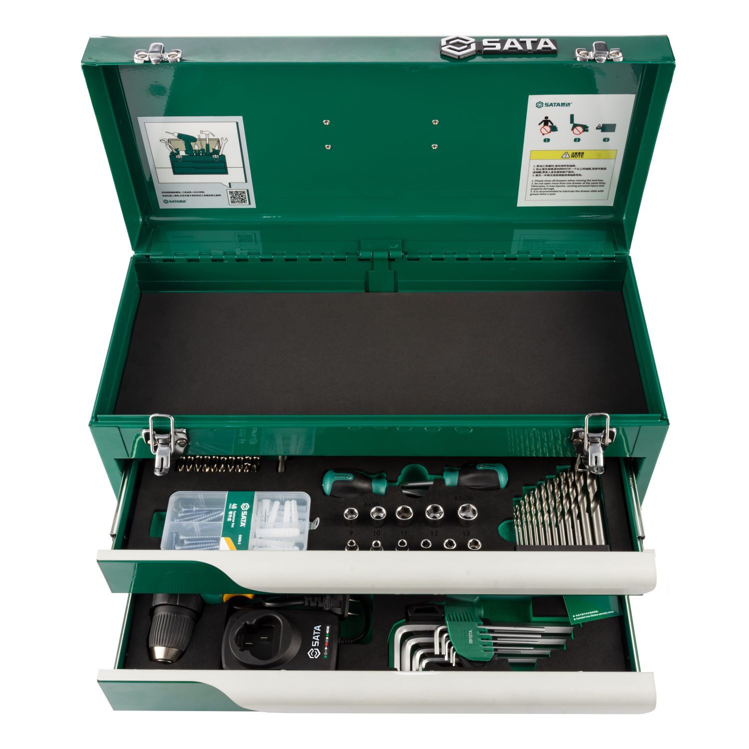 09959 SATA 131Pc. Li-Ion Drill/ Screwdriver Tool Set