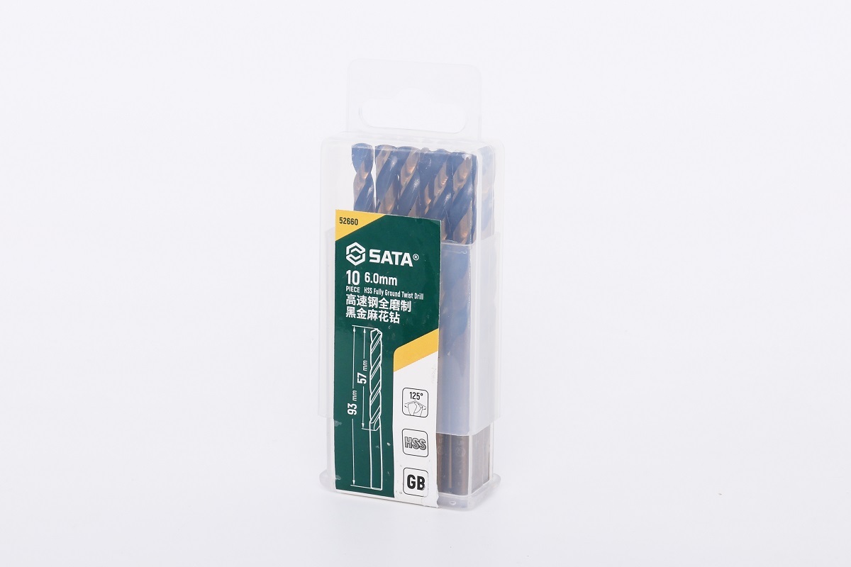 52660 SATA 10Pc. HSS Fully Ground Twist Drill 6.0mm