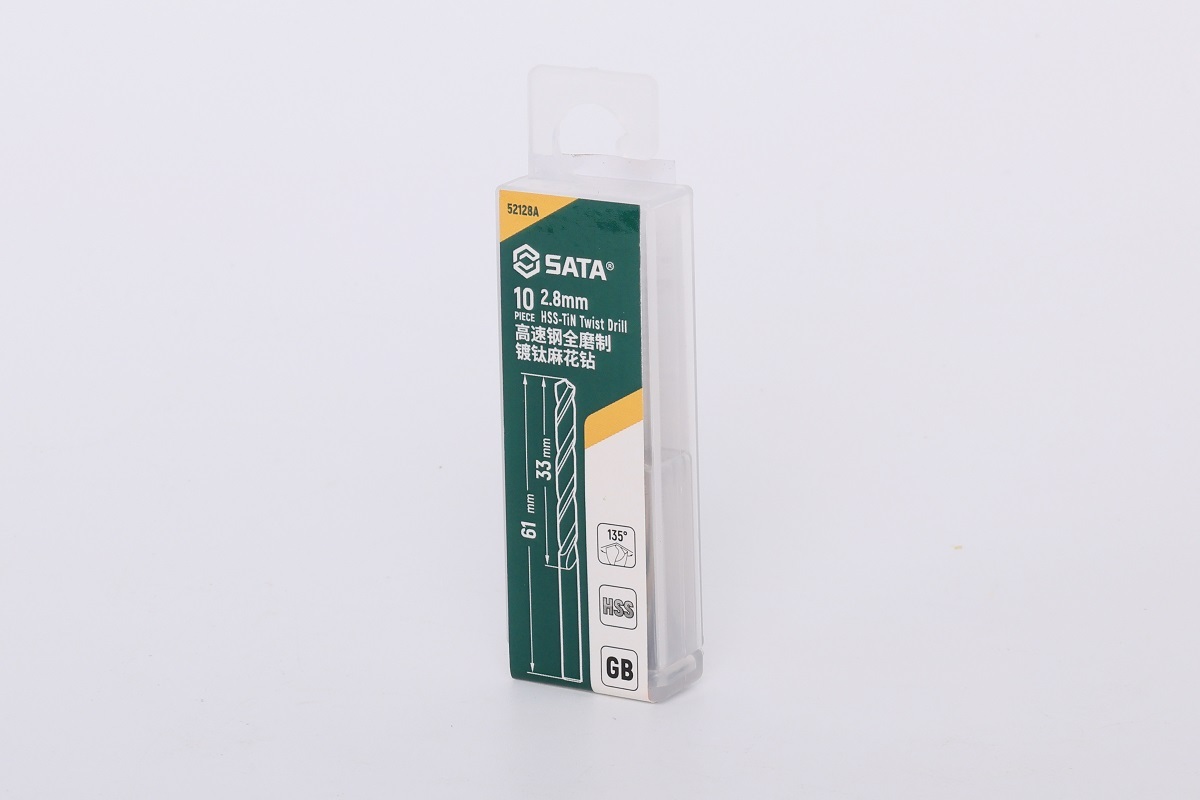 52128A SATA 10Pc. HSS-TiN Twist Drill 2.8mm