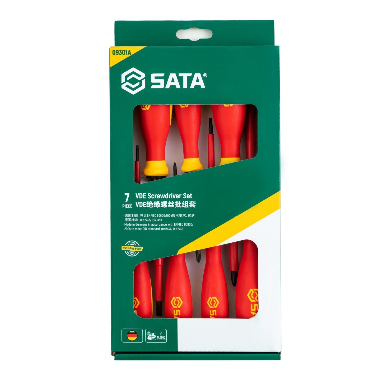 09301A SATA 7Pc. VDE Insulated Screwdriver Set