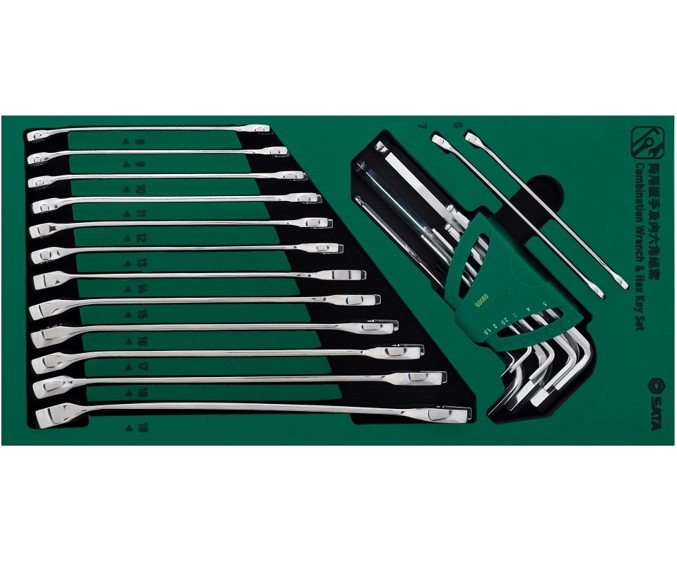 09906 SATA 23Pc. Combination Wrench & Hex Key Set