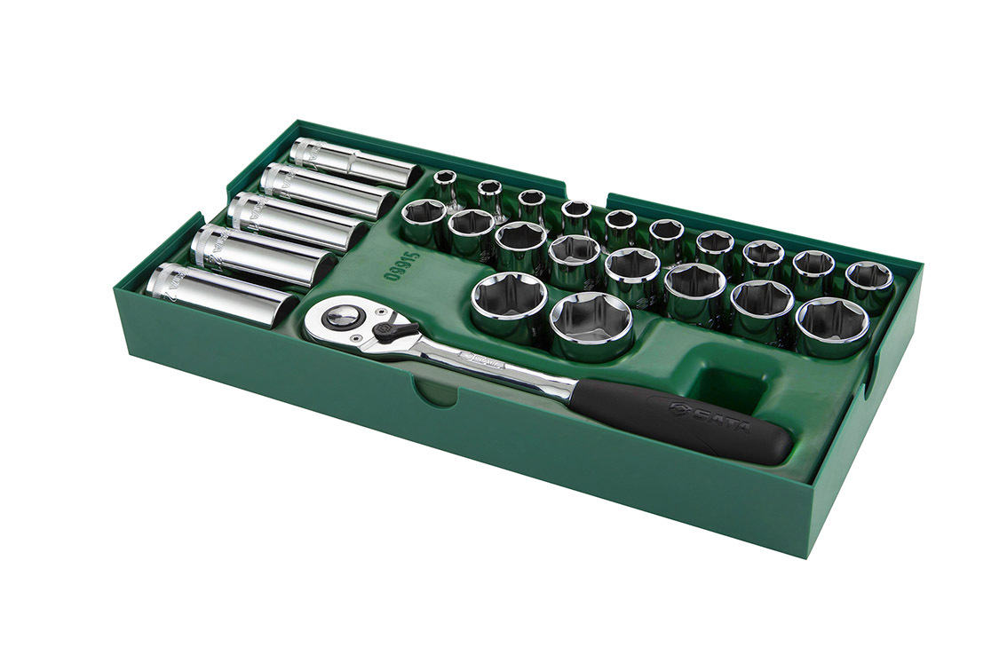 09915 SATA 26Pc. 1/2" Dr. Socket Tray Set