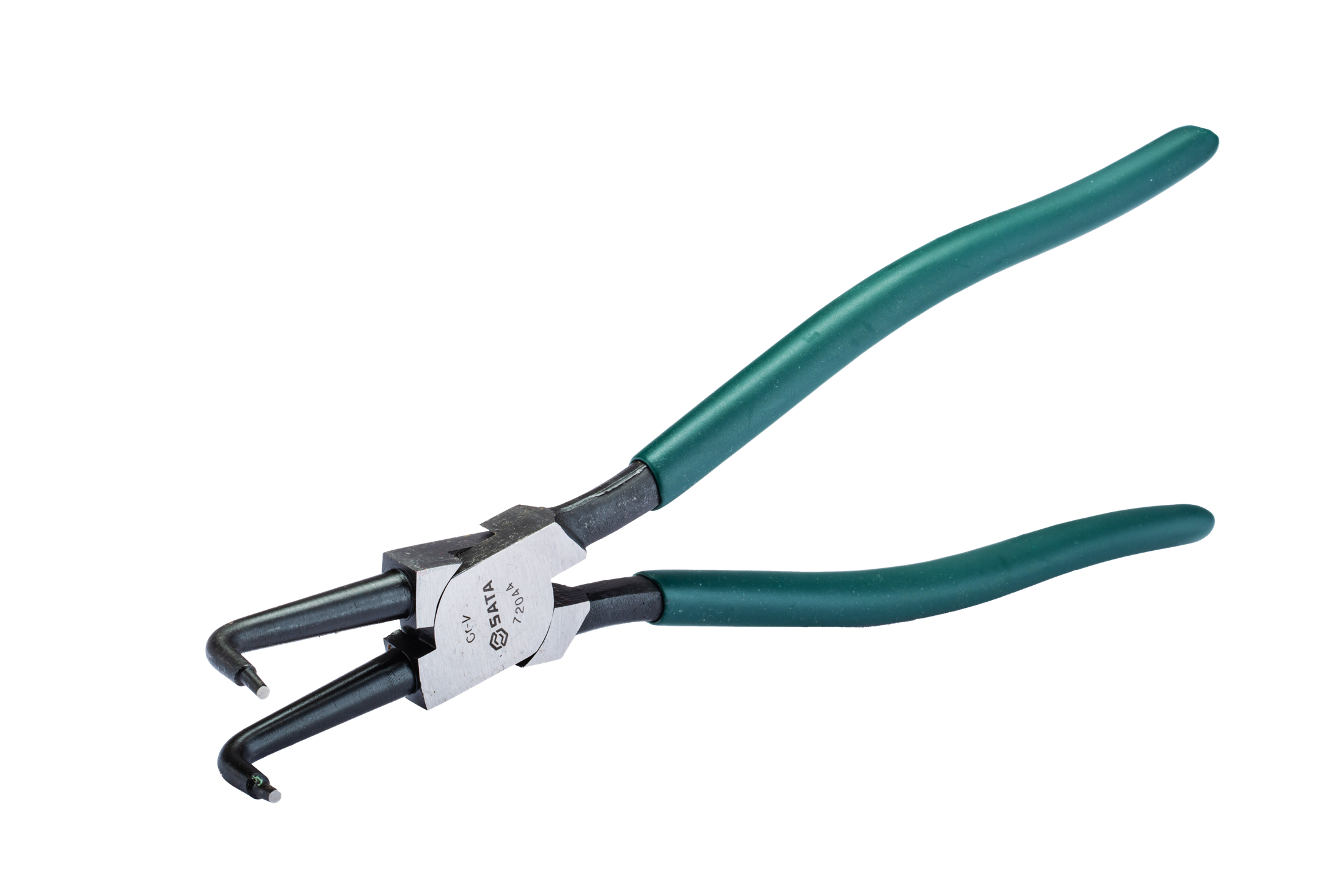 72044 SATA German Style Internal Snap Ring Pliers 13", Curved Tips