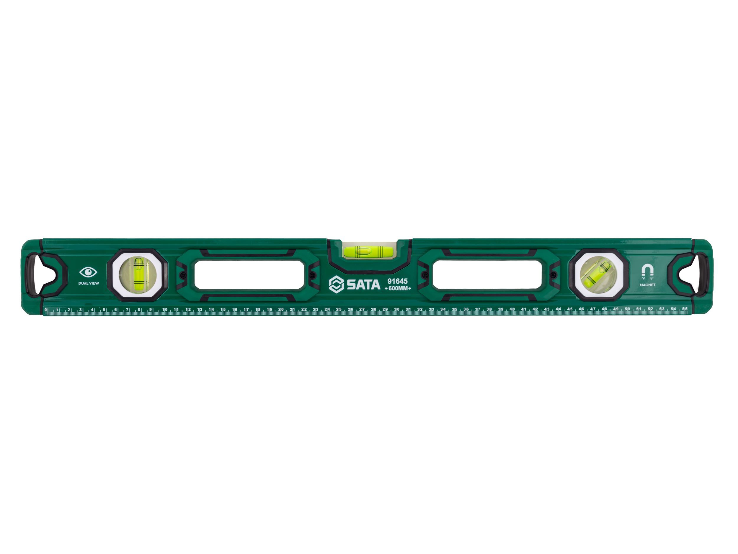 91645 SATA Magnetic Three Bubble Level 24"