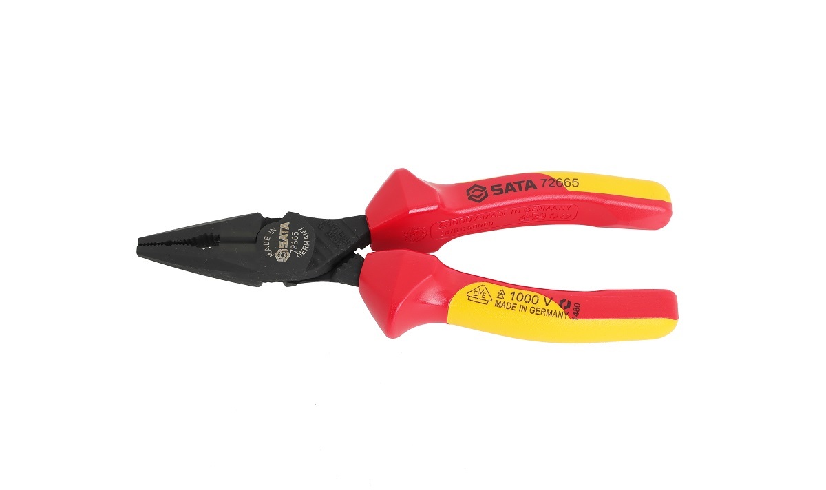 72665 SATA VDE Insulated Long Nose Combination Pliers 6"