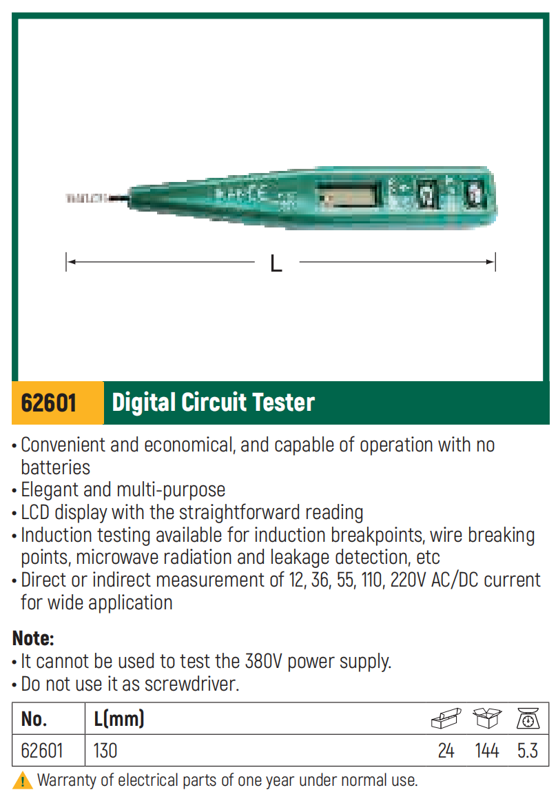62601 SATA Digital Circuit Tester