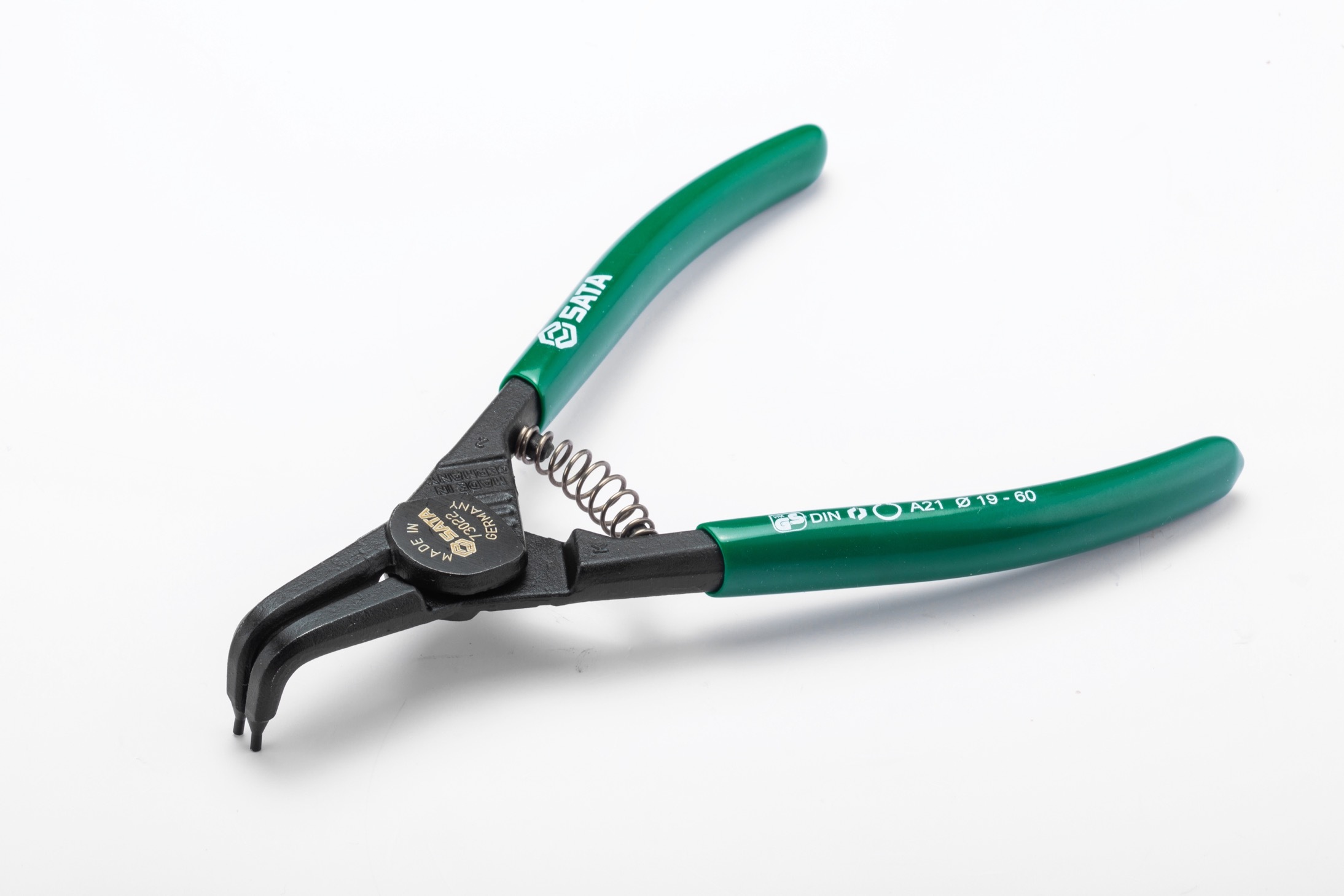 73023 SATA G Series External Snap Ring Pliers 9", Curved Tips