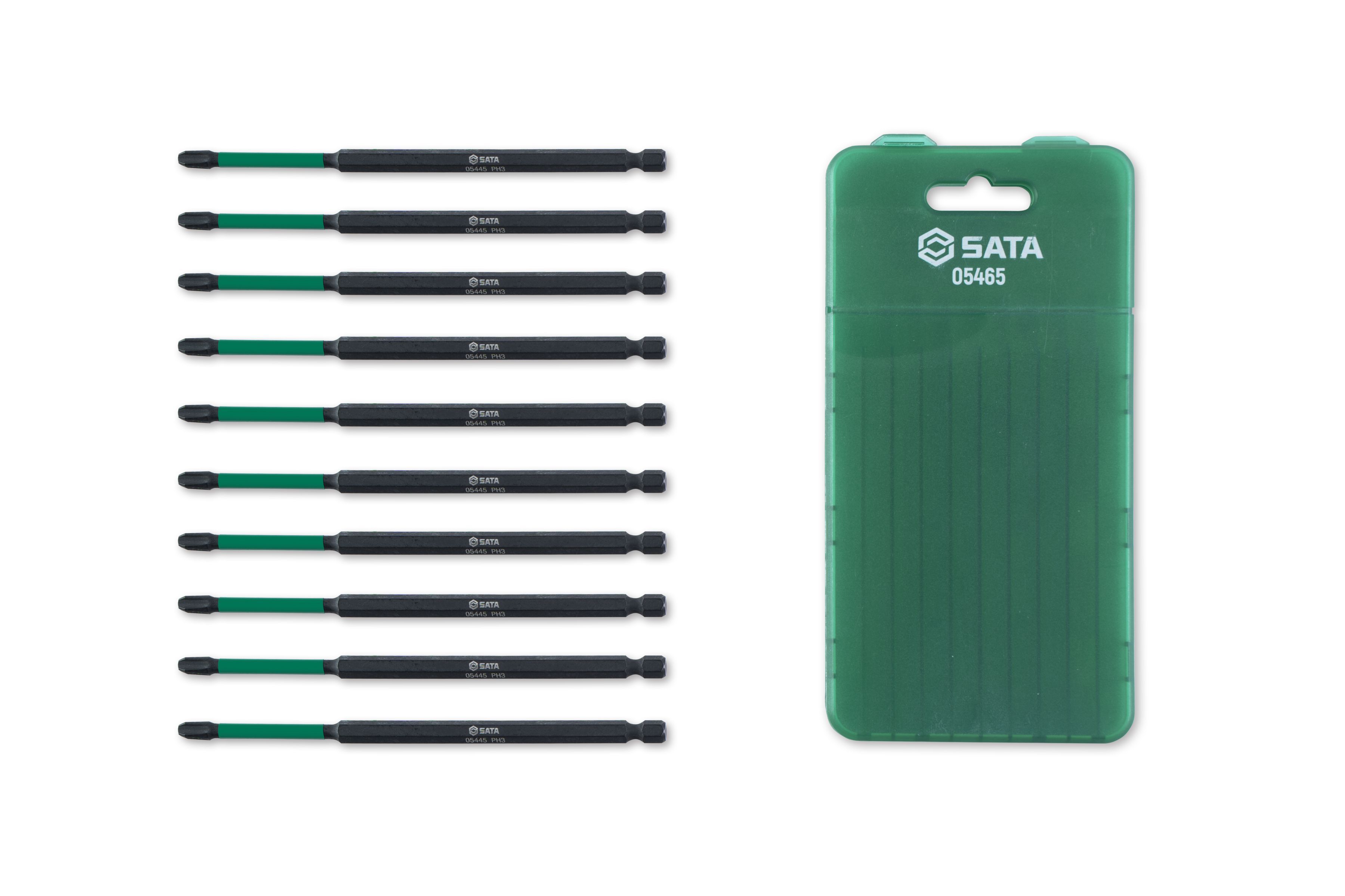 05465 SATA 10 PC 6.3mm*150mm impact bits #3