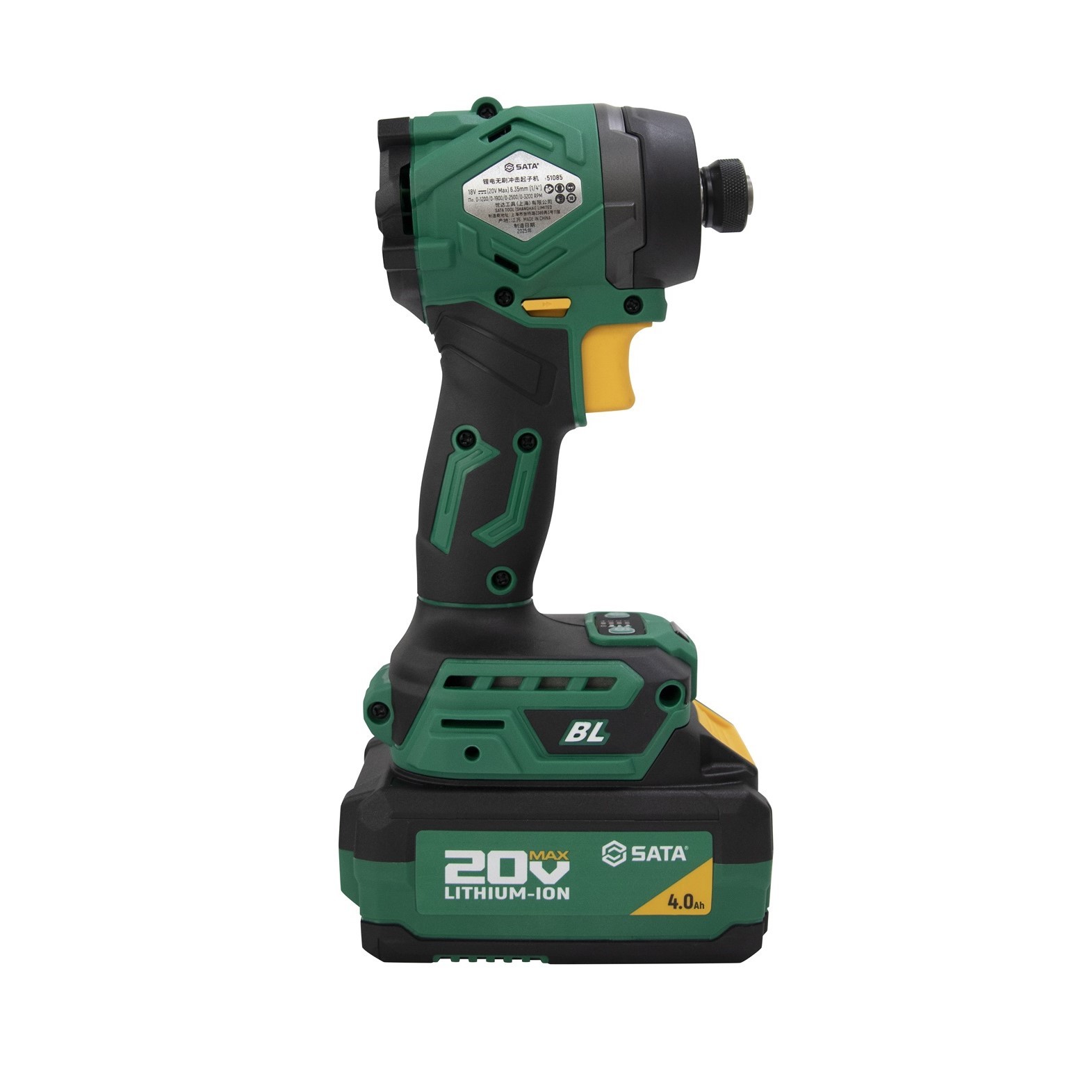 151085U SATA 20V Li-Ion Brushless Impact Screwdriver 230N·m (4.0Ah*2)