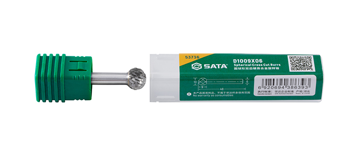 53736 SATA Spherical cross cut burrs D1009X06