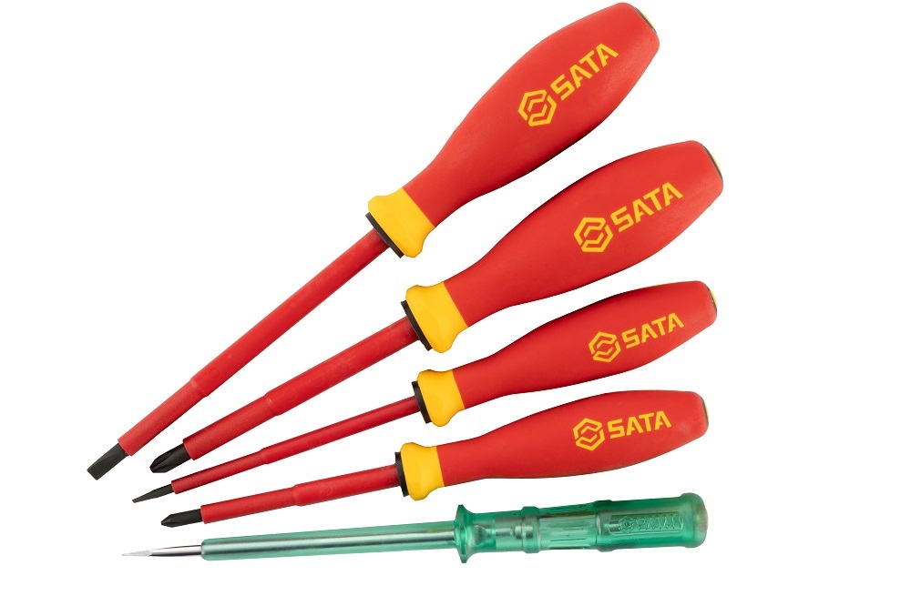 09302 SATA 5Pc. VDE Insulated Screwdriver Set