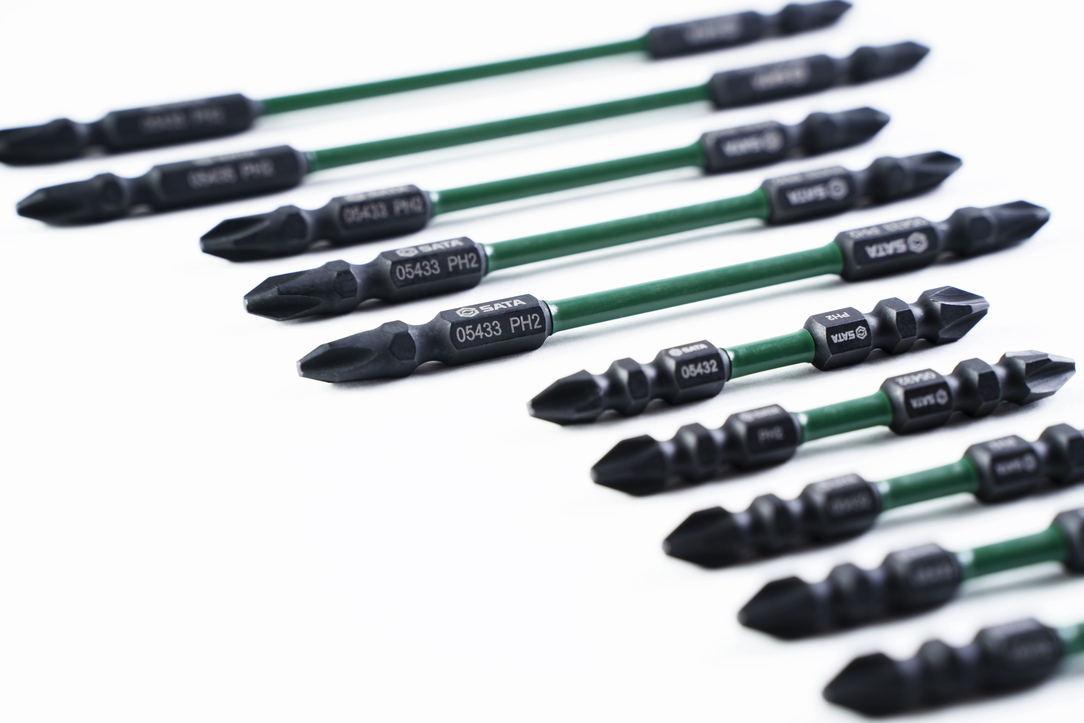 05471 SATA 10 PC 6.3mm bi-head impact bits #2 m-p