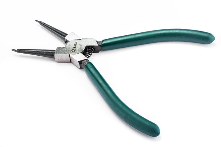 72033 SATA German Style Internal Snap Ring Pliers 9", Straight Tips