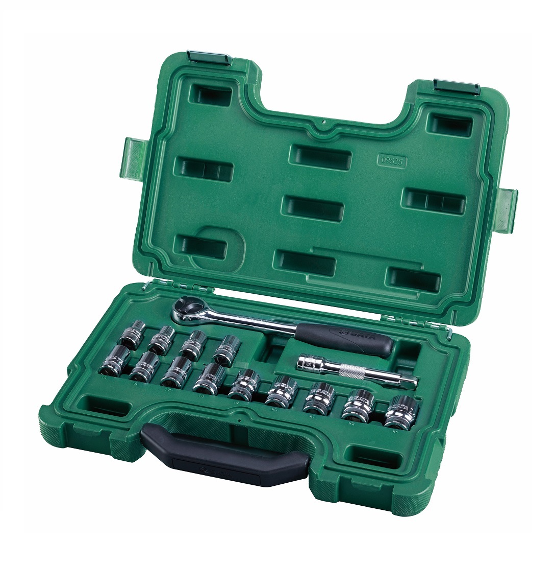 ST09525G  SATA 13 Pc. 1/2” Drive 6 Point Metric Socket Set