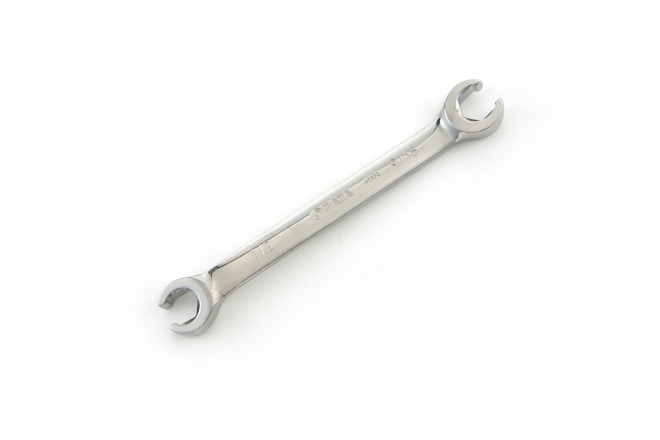 48302 SATA Full Polish Flare Nut Wrench 1/2"x9/16"