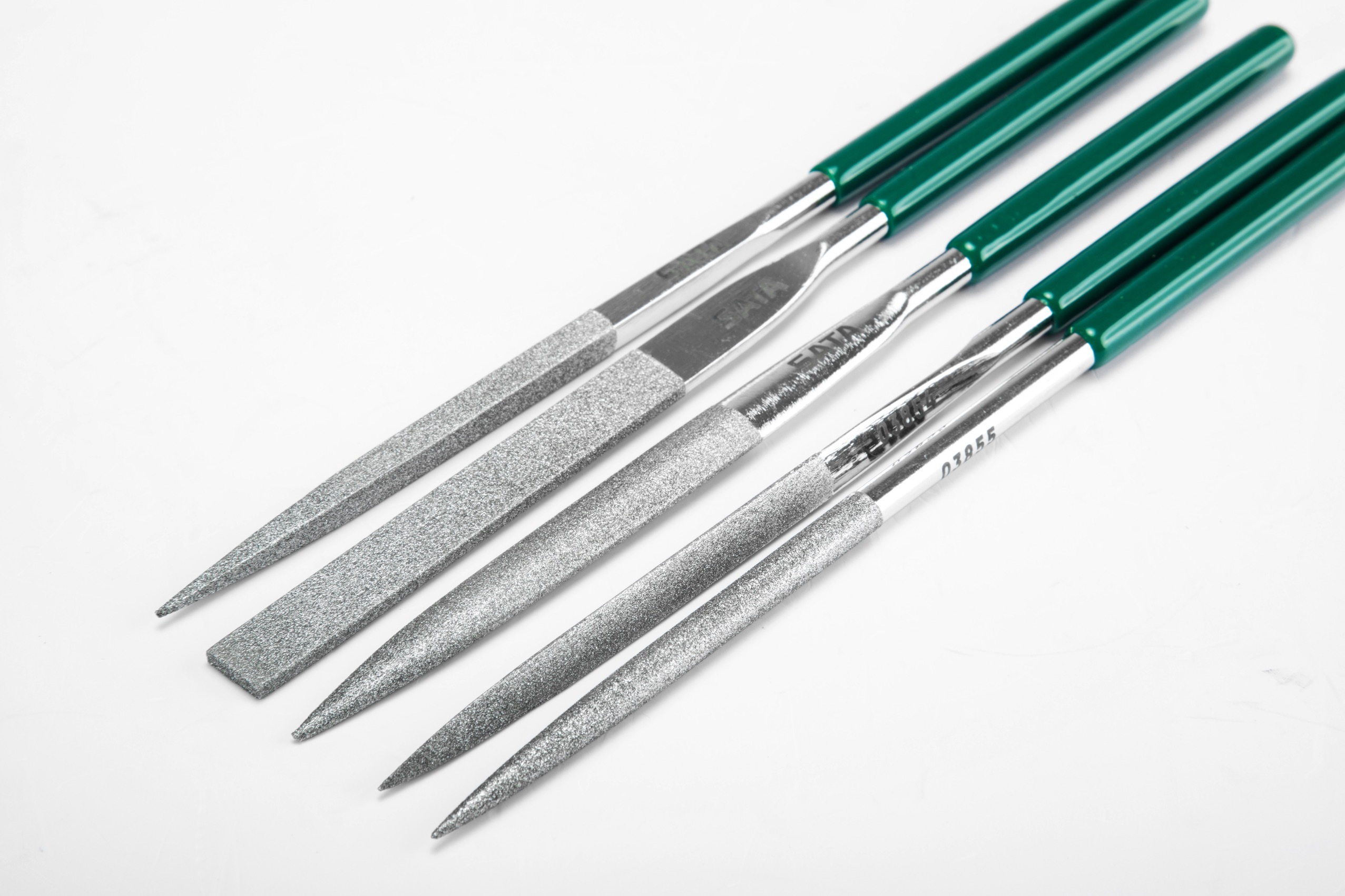 03835 SATA Diamond Pointed Round Needle File 4x160MM