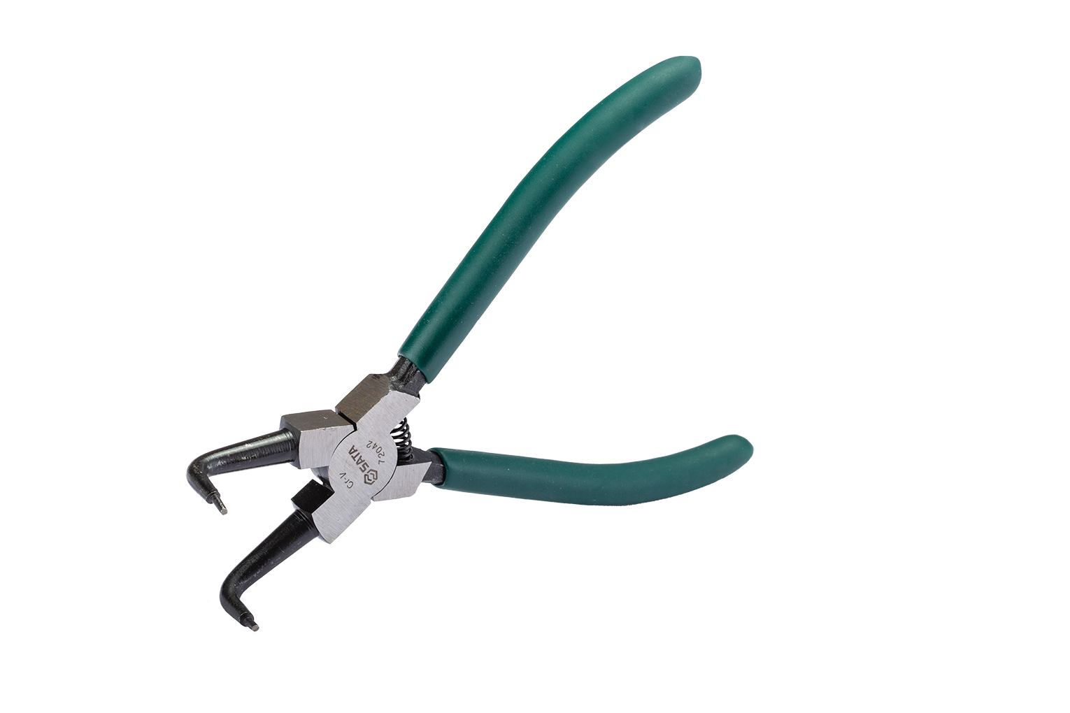 72043 SATA German Style Internal Snap Ring Pliers 9", Curved Tips