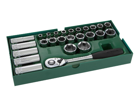 09915 SATA 26Pc. 1/2" Dr. Socket Tray Set