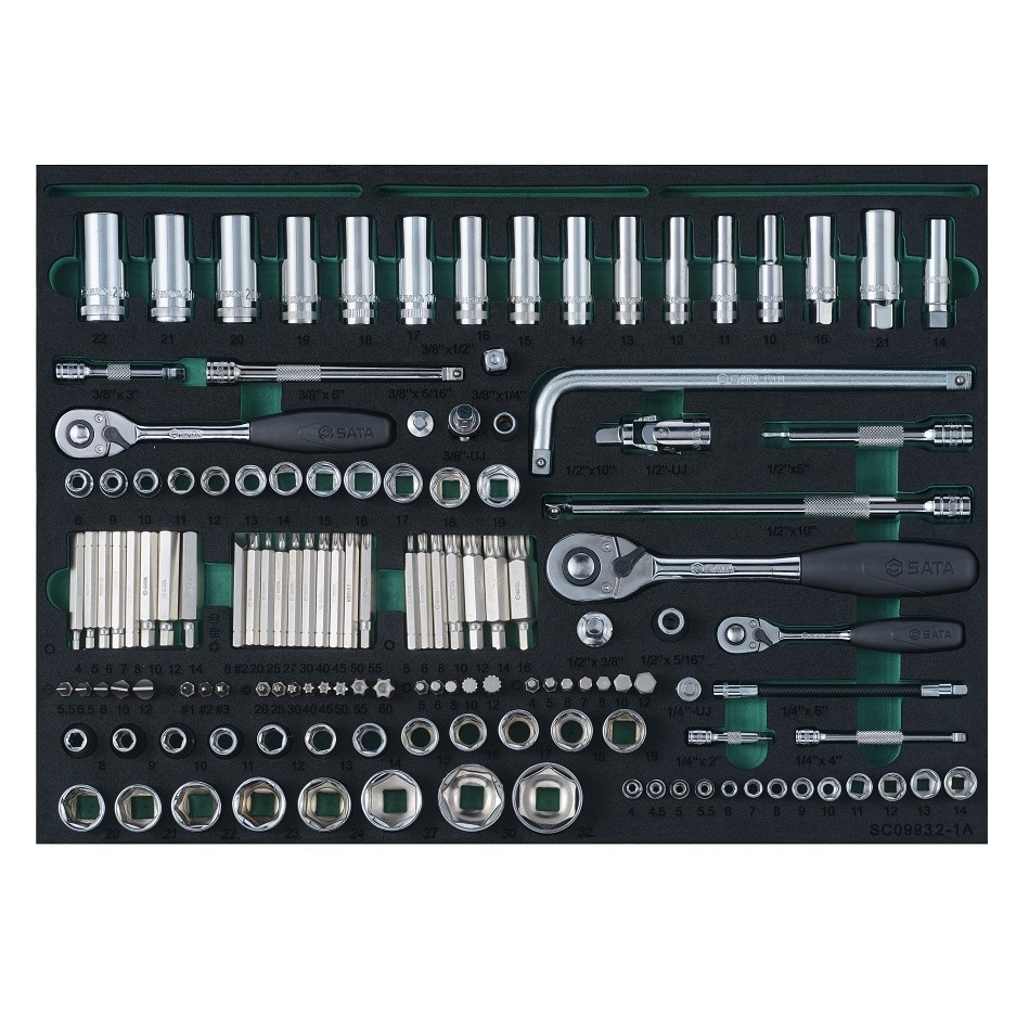09932 SATA 242Pc. Automotive Tool Set (With 6 Drawer Trolley)