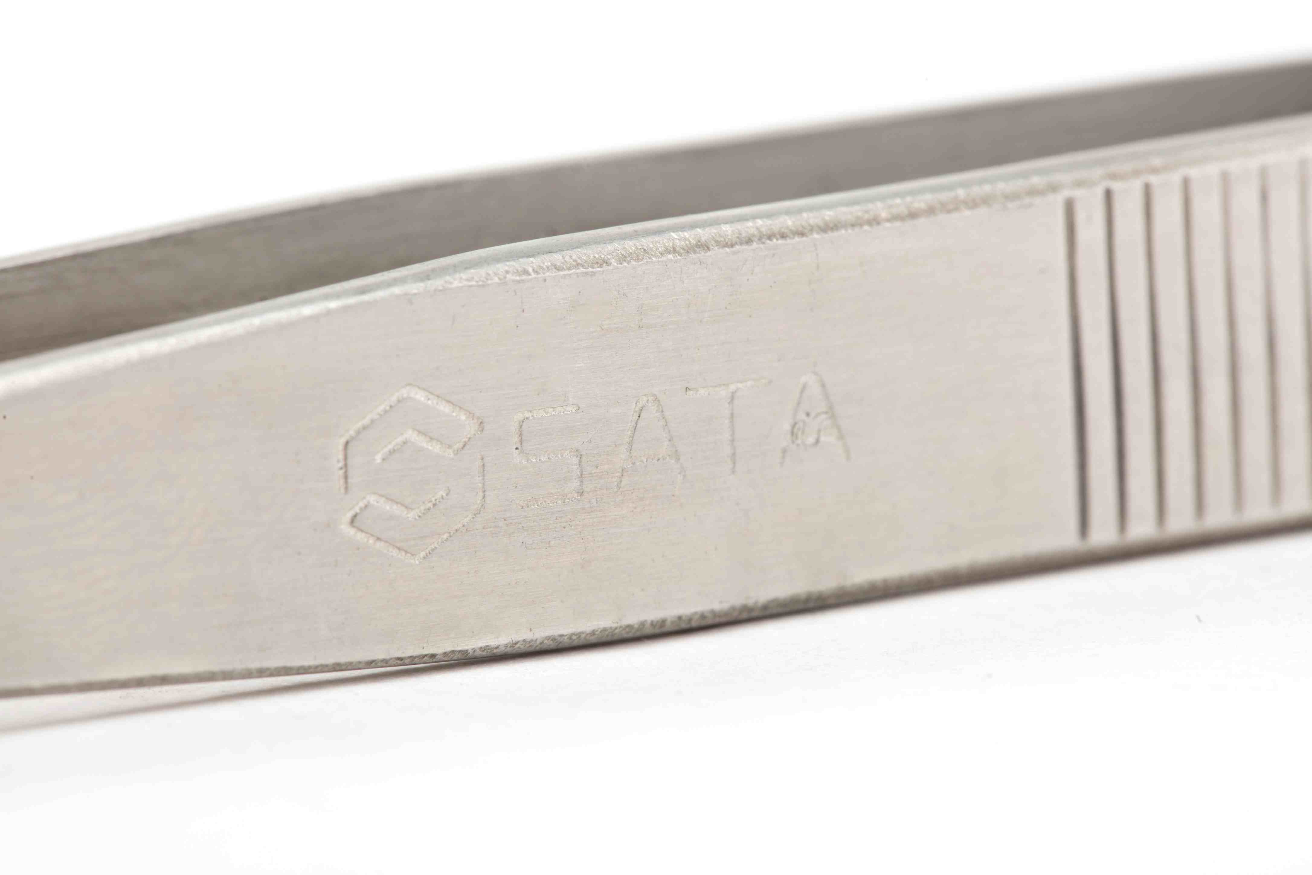 03151 SATA Fine Pointed Tips Tweezers, Serrated Grips 175MM