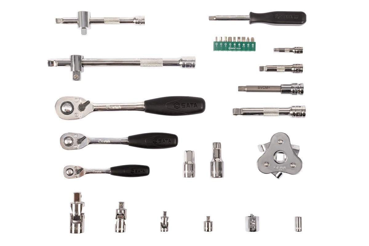 09014G SATA 128+1Pc 1/4''&3/8''&1/2'' Dr. Master Tool Set