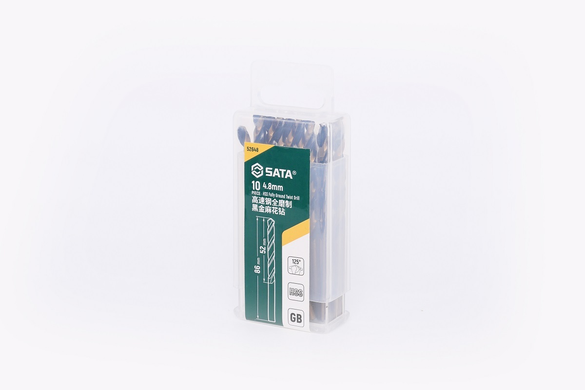 52648 SATA 10Pc. HSS Fully Ground Twist Drill 4.8mm