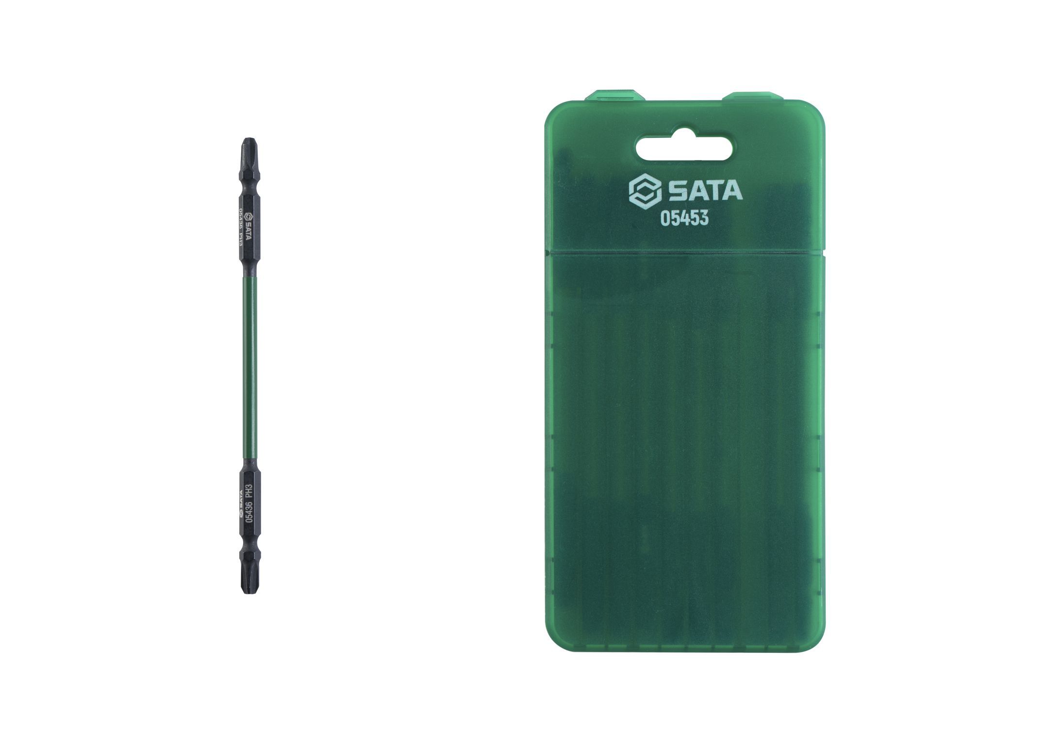 05453 SATA 10 PC 6.3mm*110mm bi-head impact bits#2