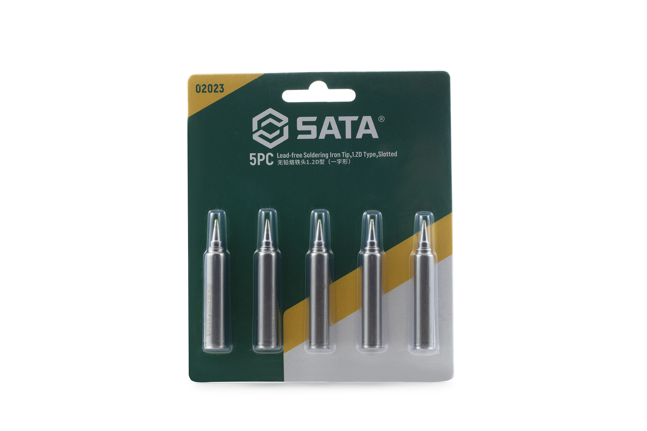 02026 SATA 5Pc. Lead-free Soldering Iron Tip, 3.2D Type, Slotted