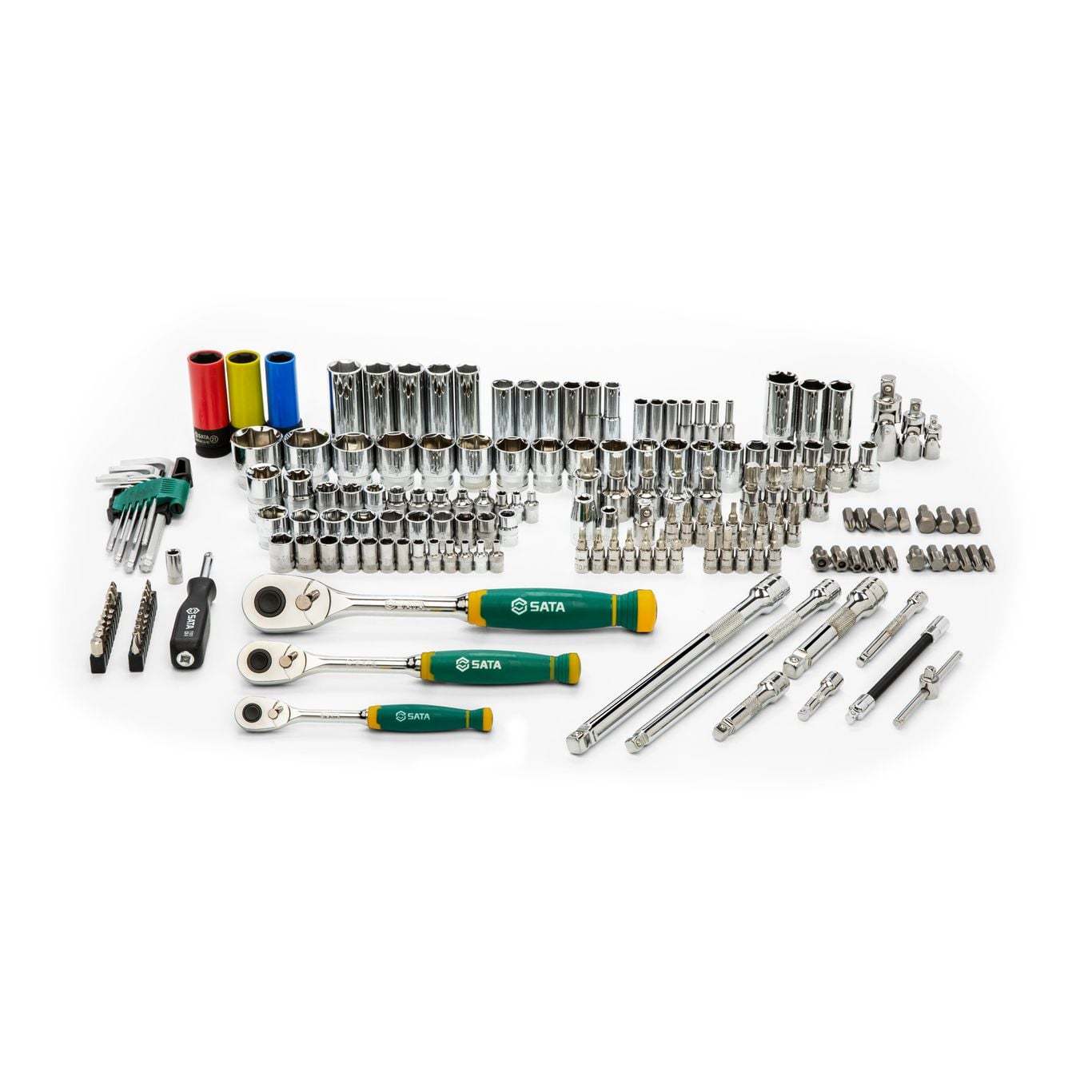 ST09546G SATA  180 Pc. 1/4”, 3/8”, 1/2” Metric Ratchet & Socket Set