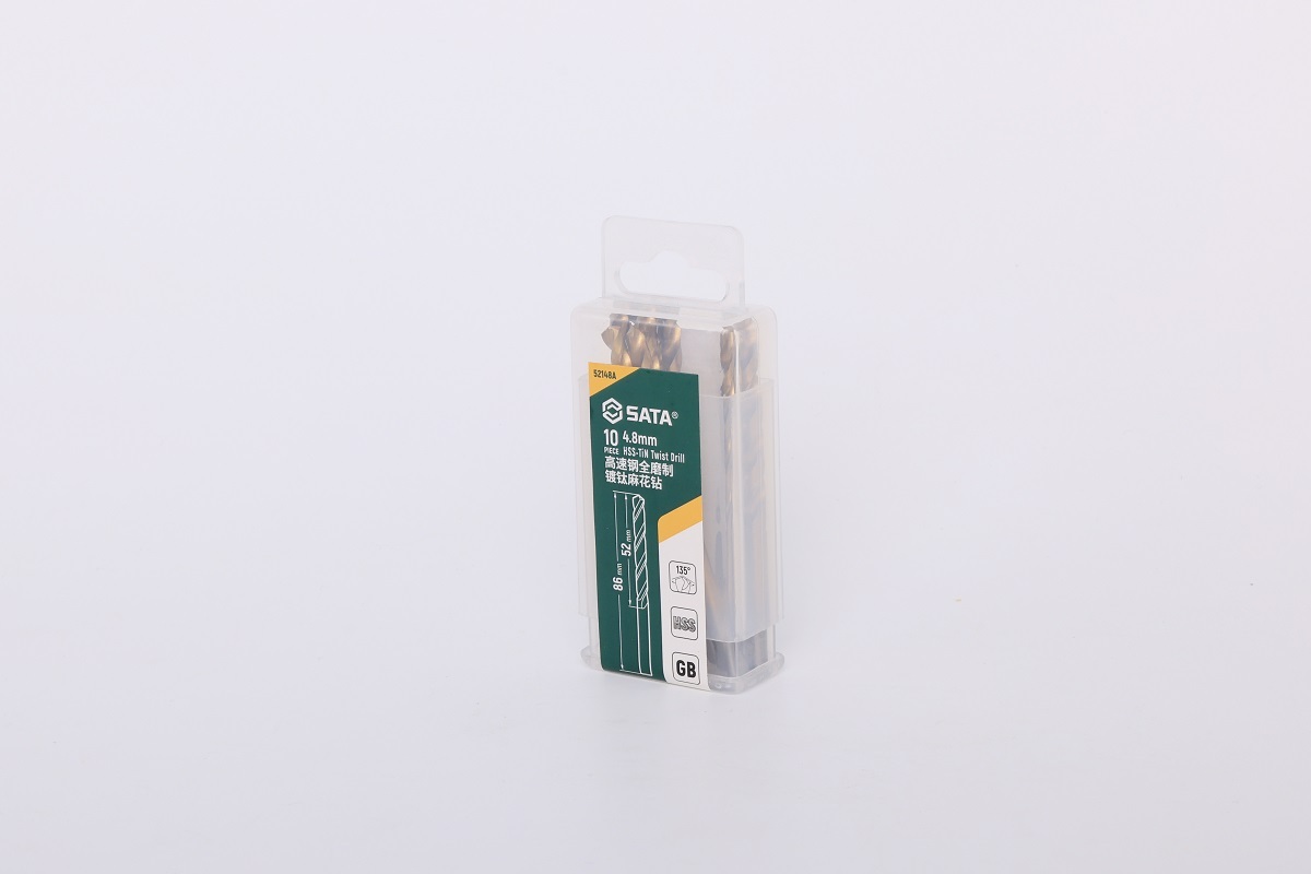 52148A SATA 10Pc. HSS-TiN Twist Drill 4.8mm