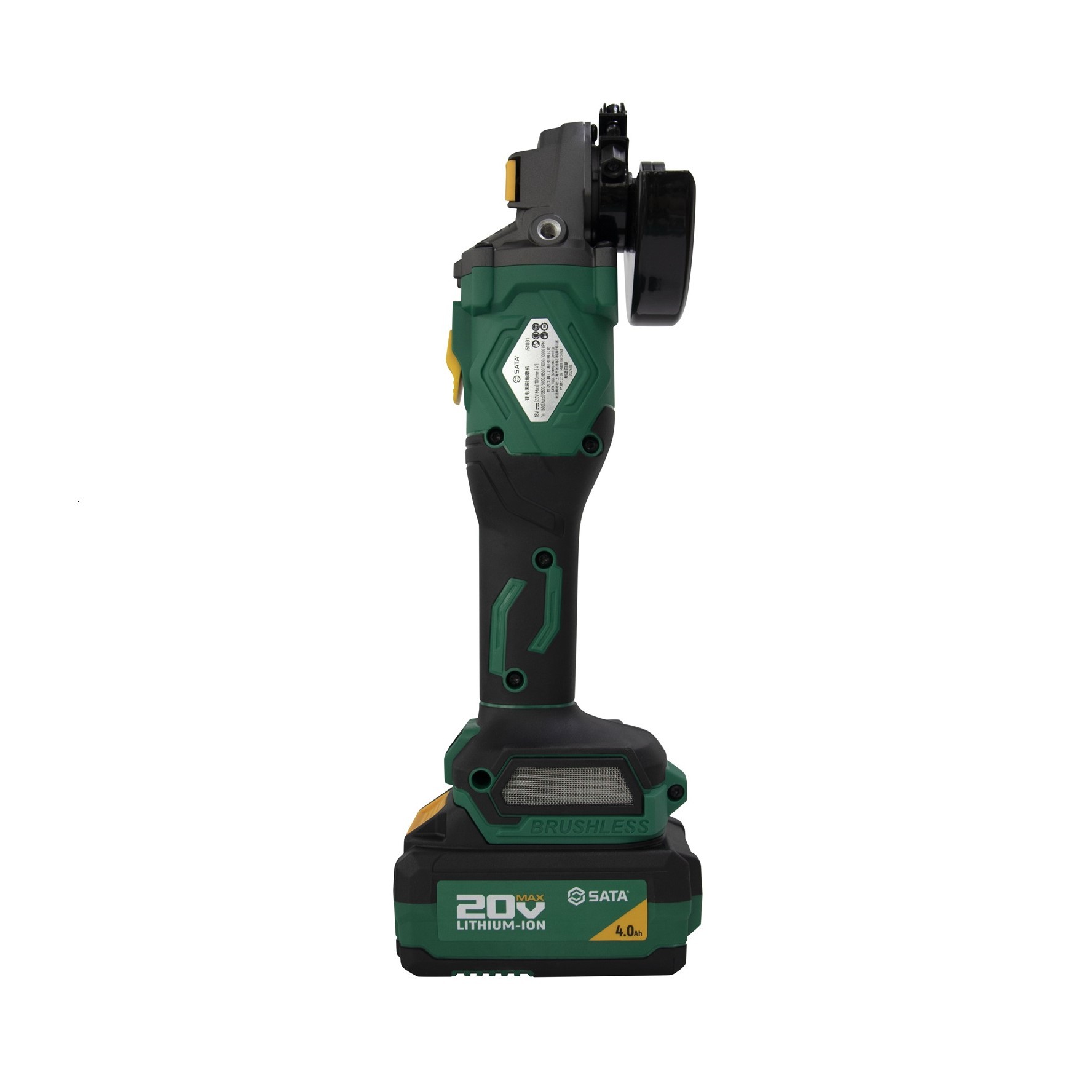 151091U SATA 20V Li-Ion Brushless Angle Grinder 4" (4.0Ah*2)