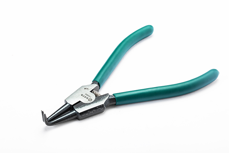 72002 SATA External Snap Ring Pliers 7", Curved Tips