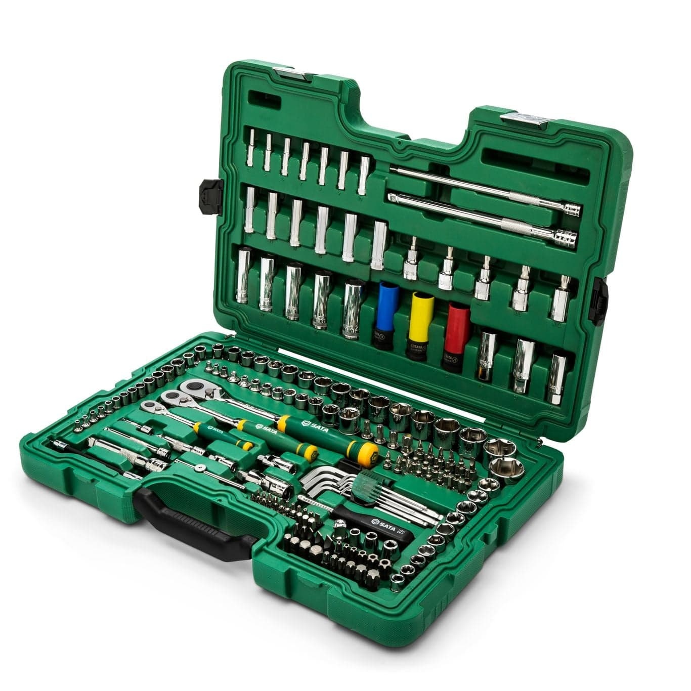 ST09546G SATA  180 Pc. 1/4”, 3/8”, 1/2” Metric Ratchet & Socket Set