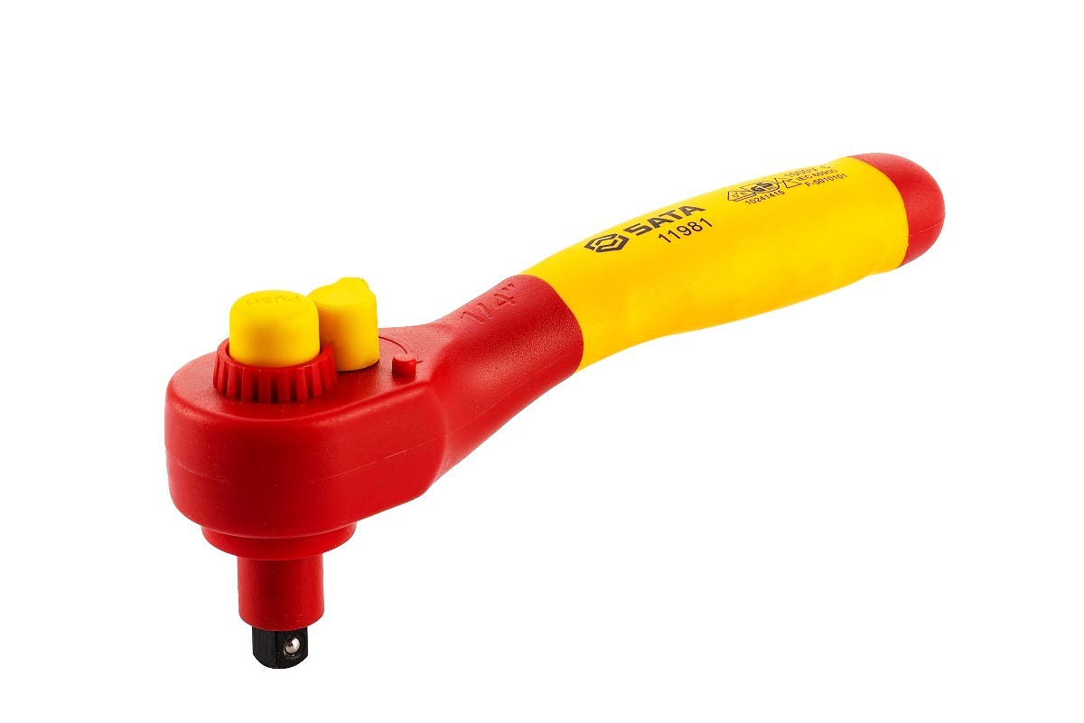 11981 SATA 6.3MM  VDE Insulated Reversible Ratchet145MM