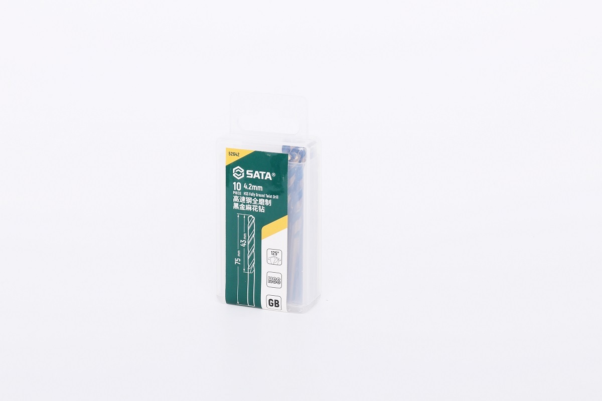 52642 SATA 10Pc. HSS Fully Ground Twist Drill 4.2mm
