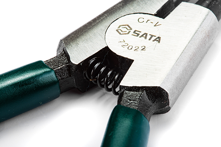 72021 SATA German Style External Snap Ring Pliers 5", Curved Tips