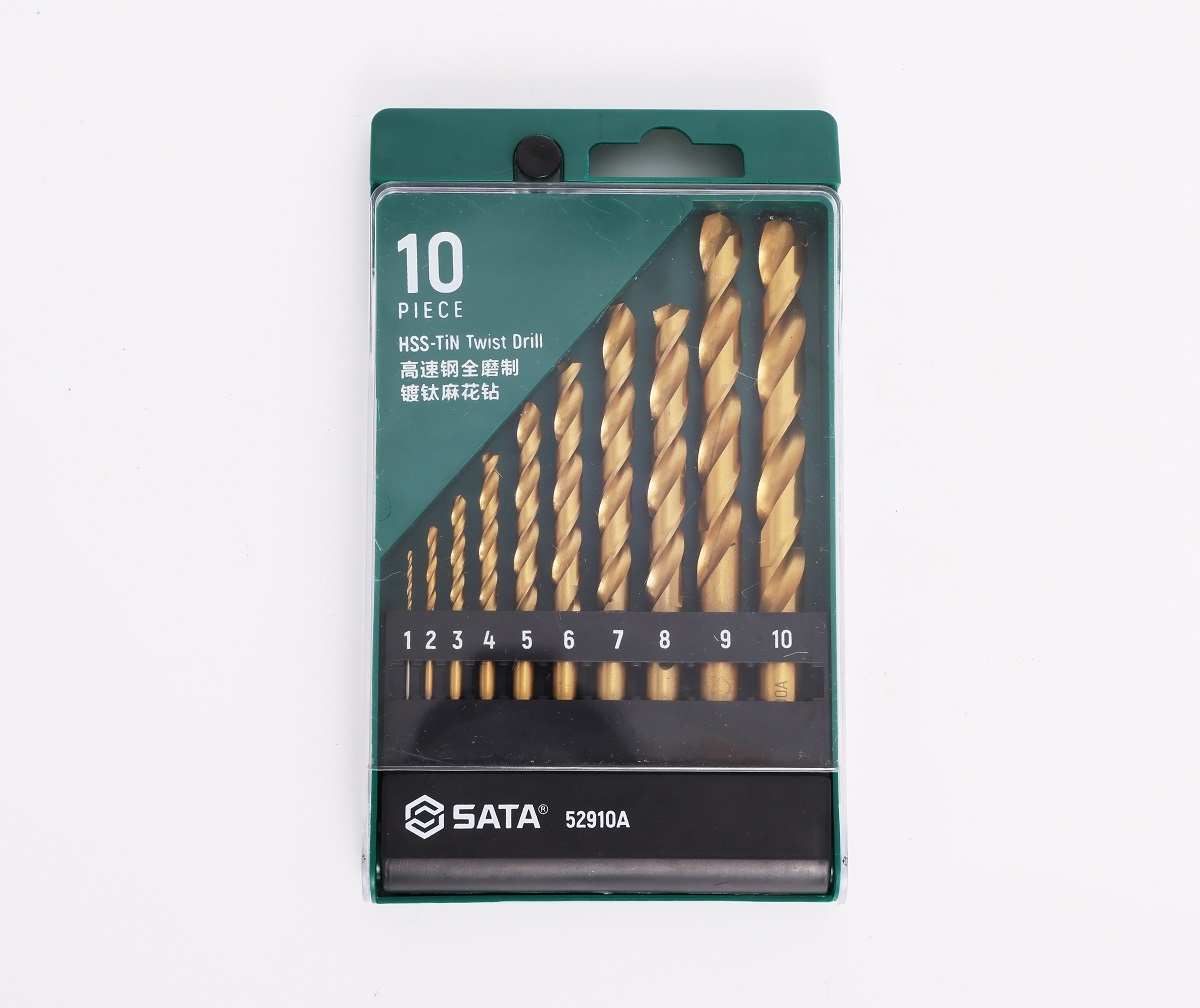 52910A SATA 10Pc. HSS-TiN Twist Drill Set