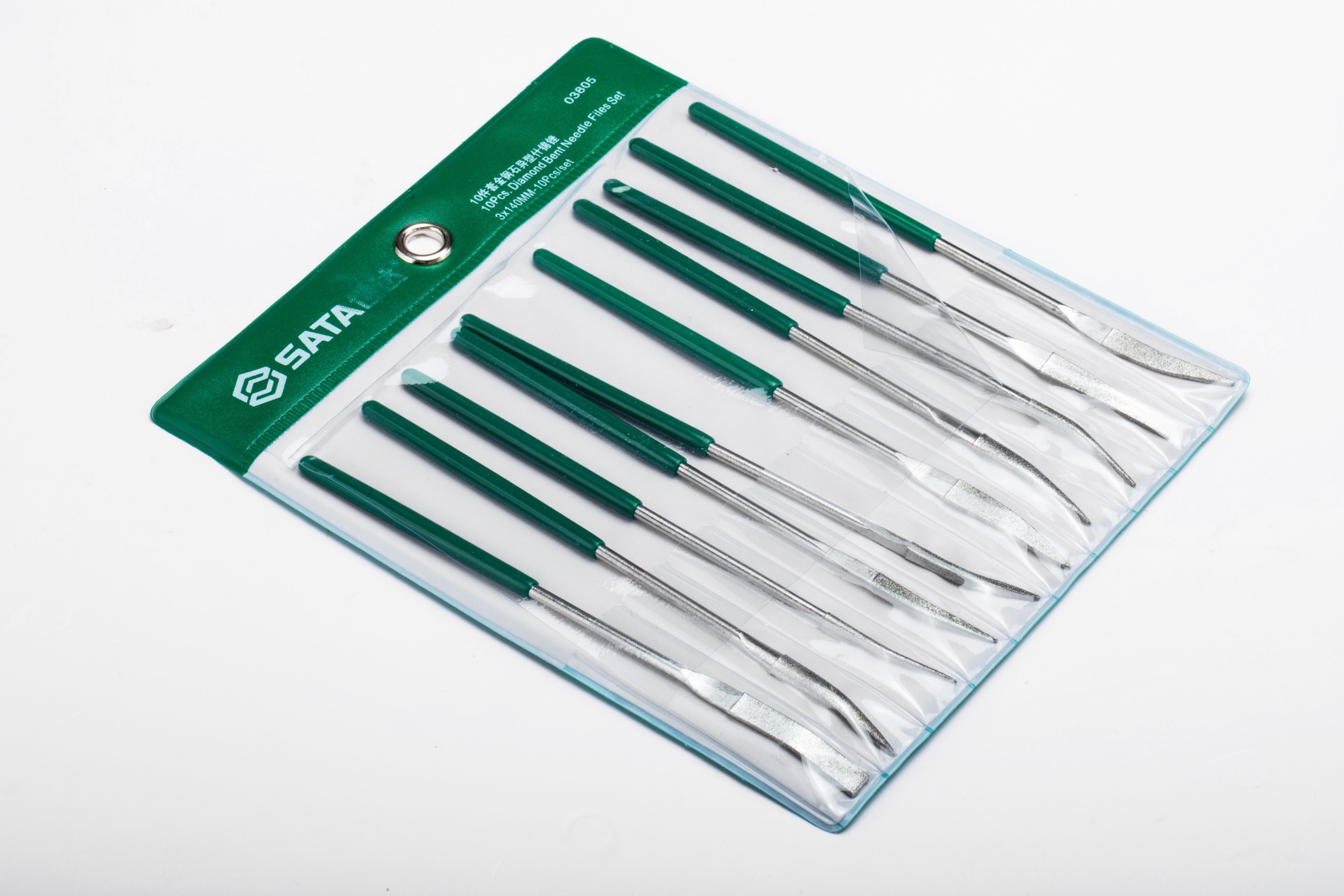 03805 SATA 10Pc. Diamond Assorted Needle File Set 3x140MM