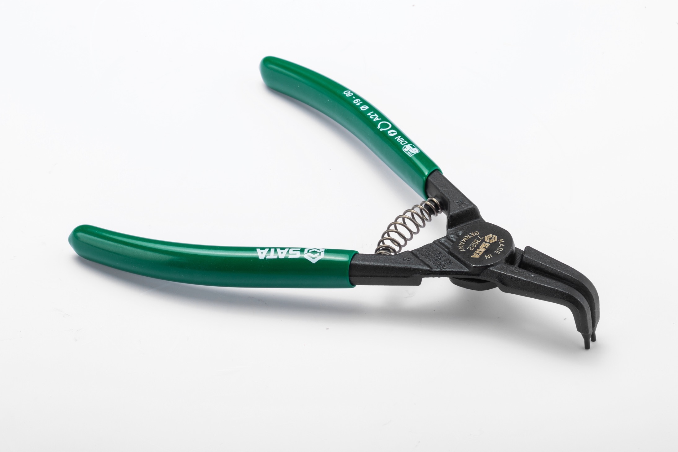 73021 SATA G Series External Snap Ring Pliers 5", Curved Tips, 1.3mm