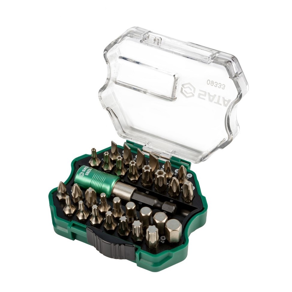 09333 SATA 31Pc. 1/4" Hex Shank Bits Set, for Pneumatic Tool